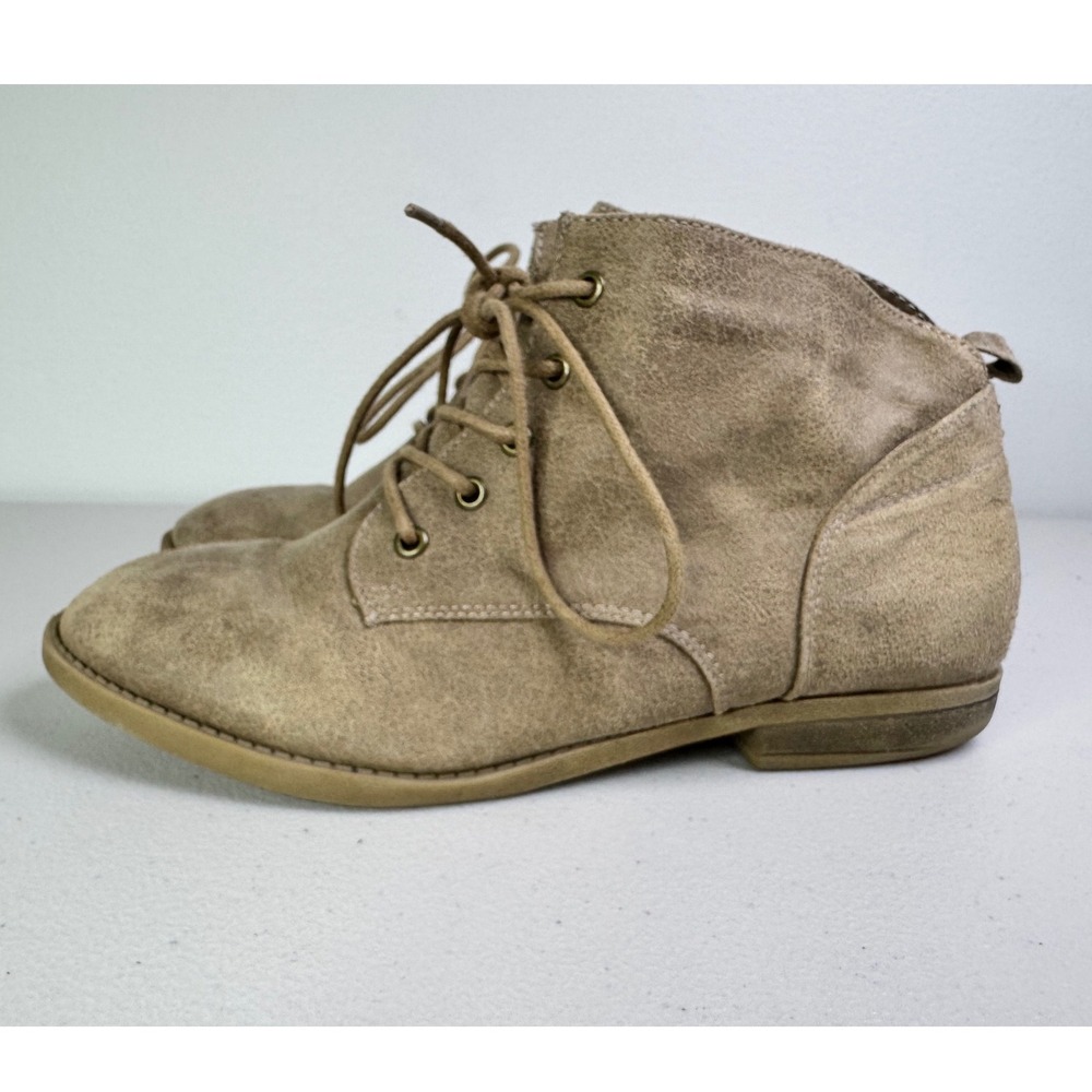Torrid Women's Tan Lace Up Side Zip Ankle Boots Taupe Size 8 - Picture 4 of 7